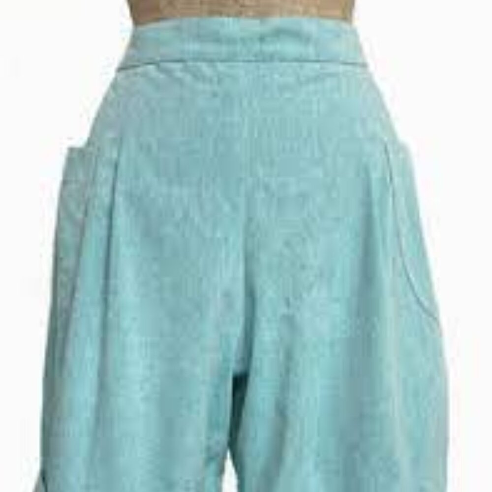 High Waisted Blue Vintage Style Chambray Shorts (COLOR DIFFERENT THAN PICTURED)
